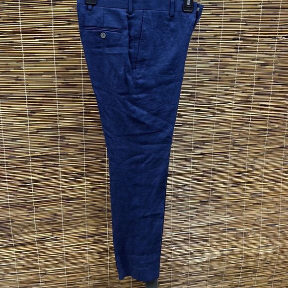 Lauren Ralph Lauren Big Boys‎ Straight-Leg Linen Pants - Navy Size 14R-27’W - Picture 2 of 3